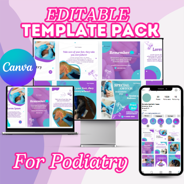 Pack Plantillas Podiatría/Template for Podiatry